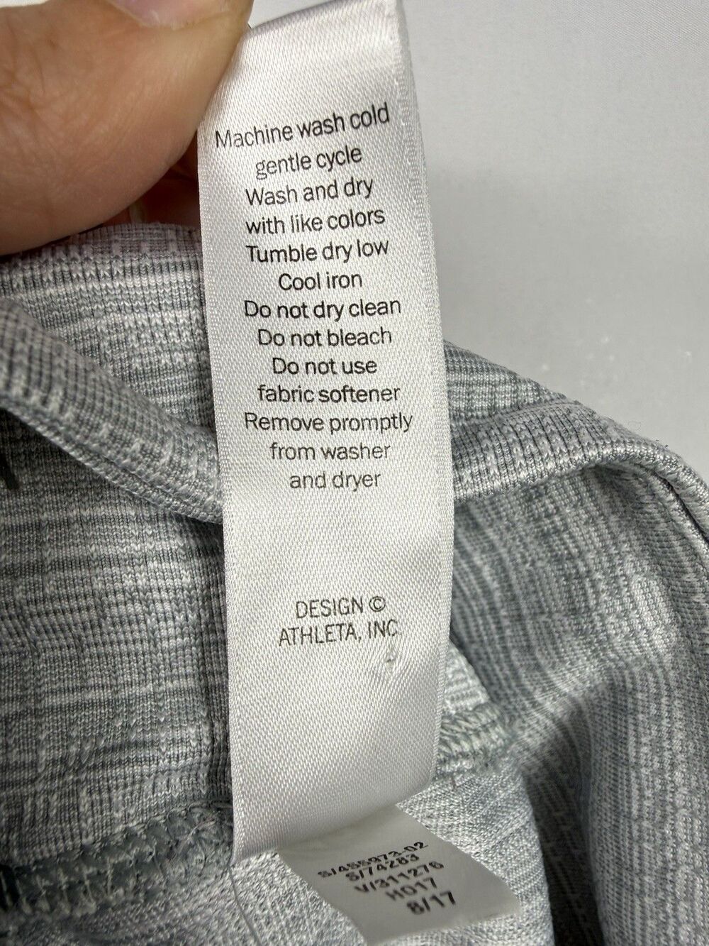 Athleta‎ Chaturanga Jacquard Gray Small Tall Yoga Leggings Athletic - Picture 8 of 9